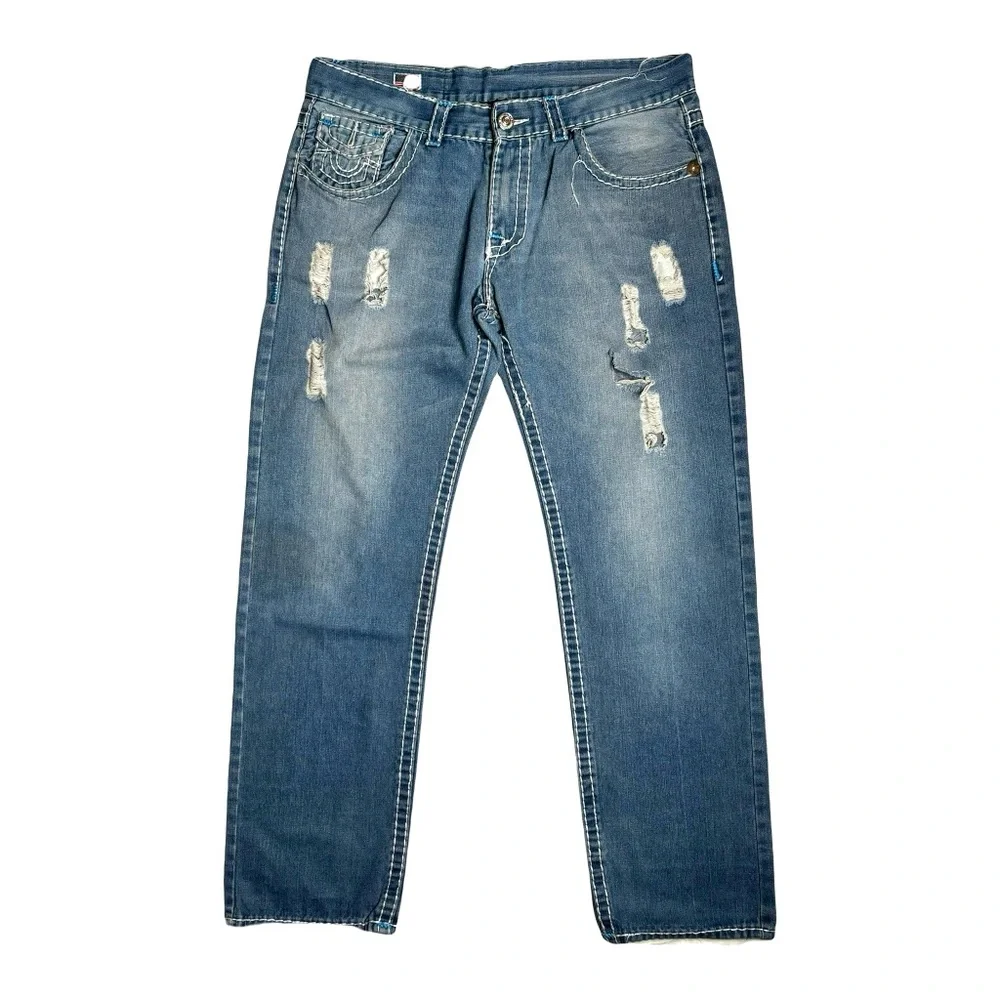 Vintage True Religion Ricky Super-T Baggy Fit Distressed Jeans